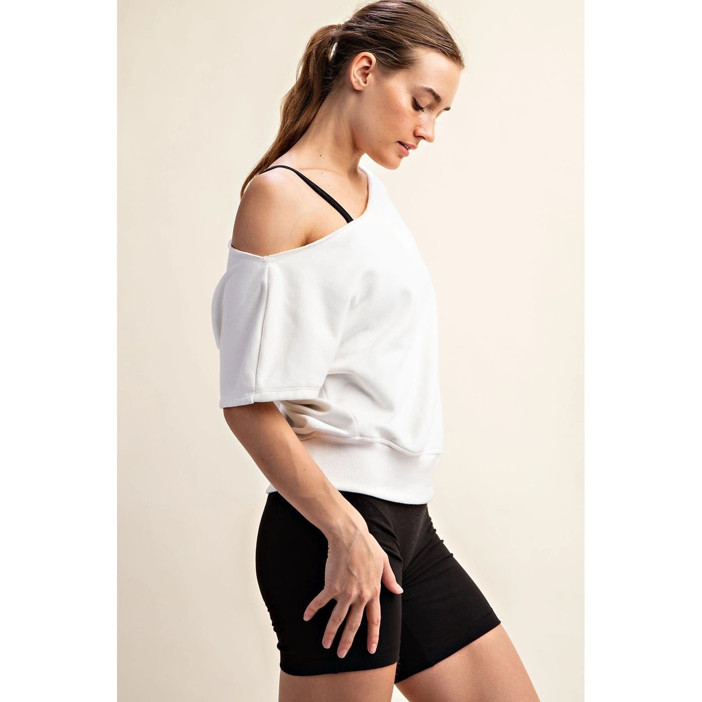 Finley French Terry off the Shoulder Top