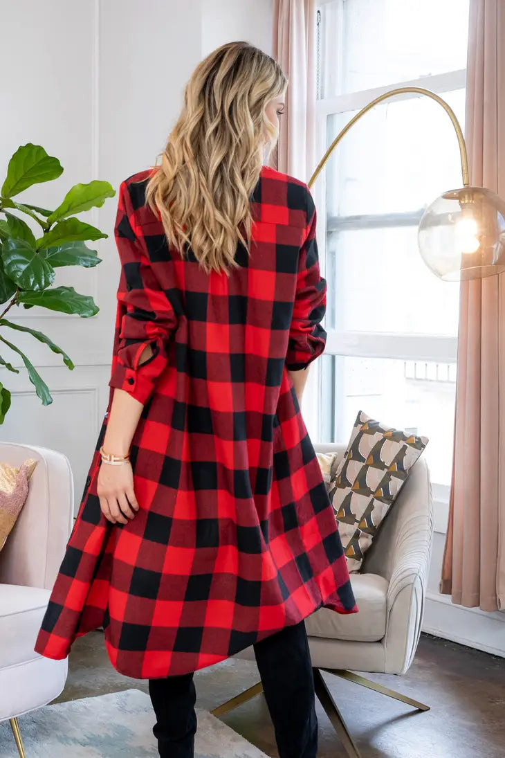 Ruby Red Plaid Tunic