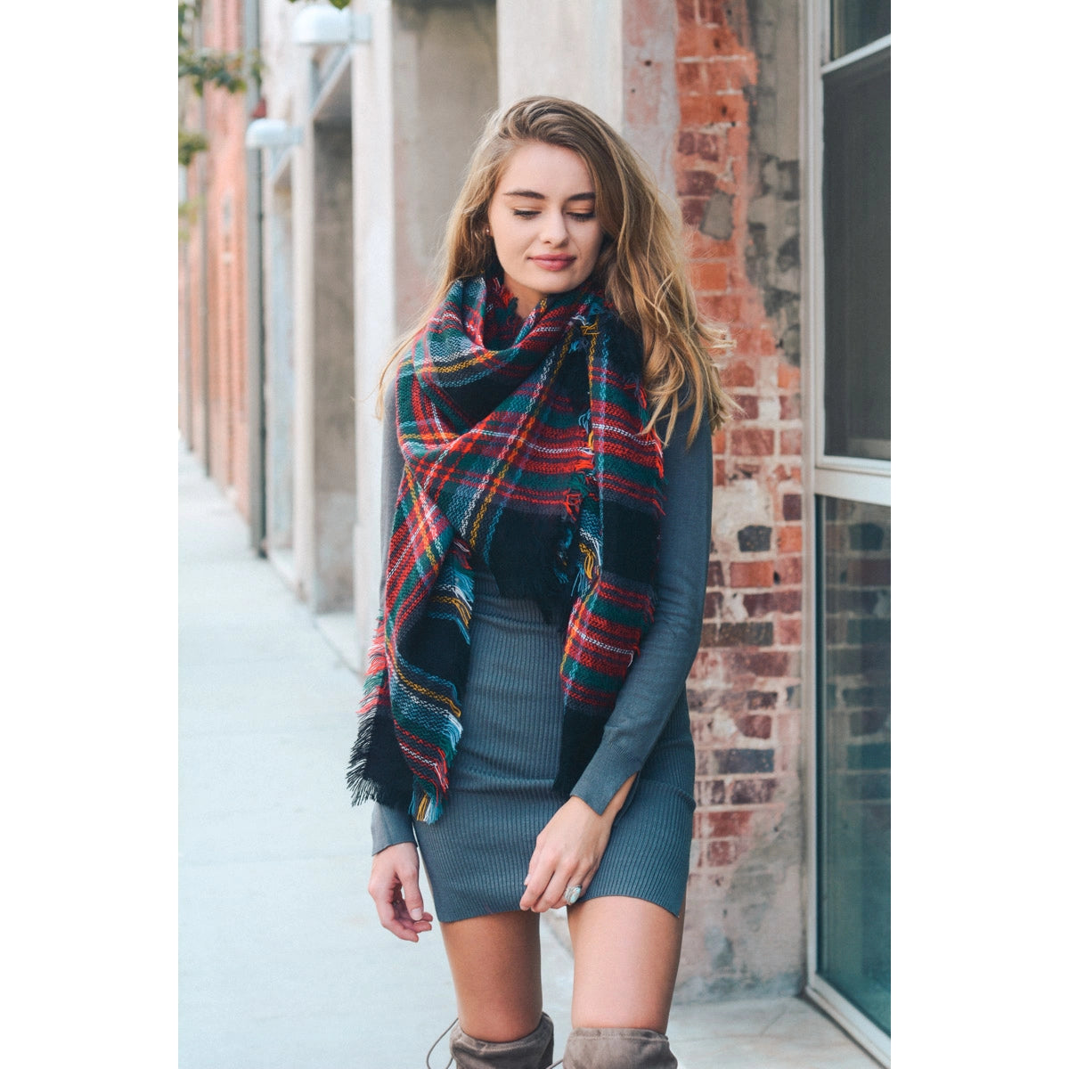 Perfect Plaid Blanket Scarf